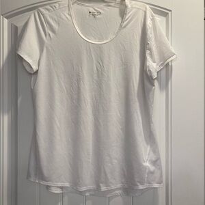 Athleta momentum seamless tee Loose Fit white T-shirt dri fit workout size large